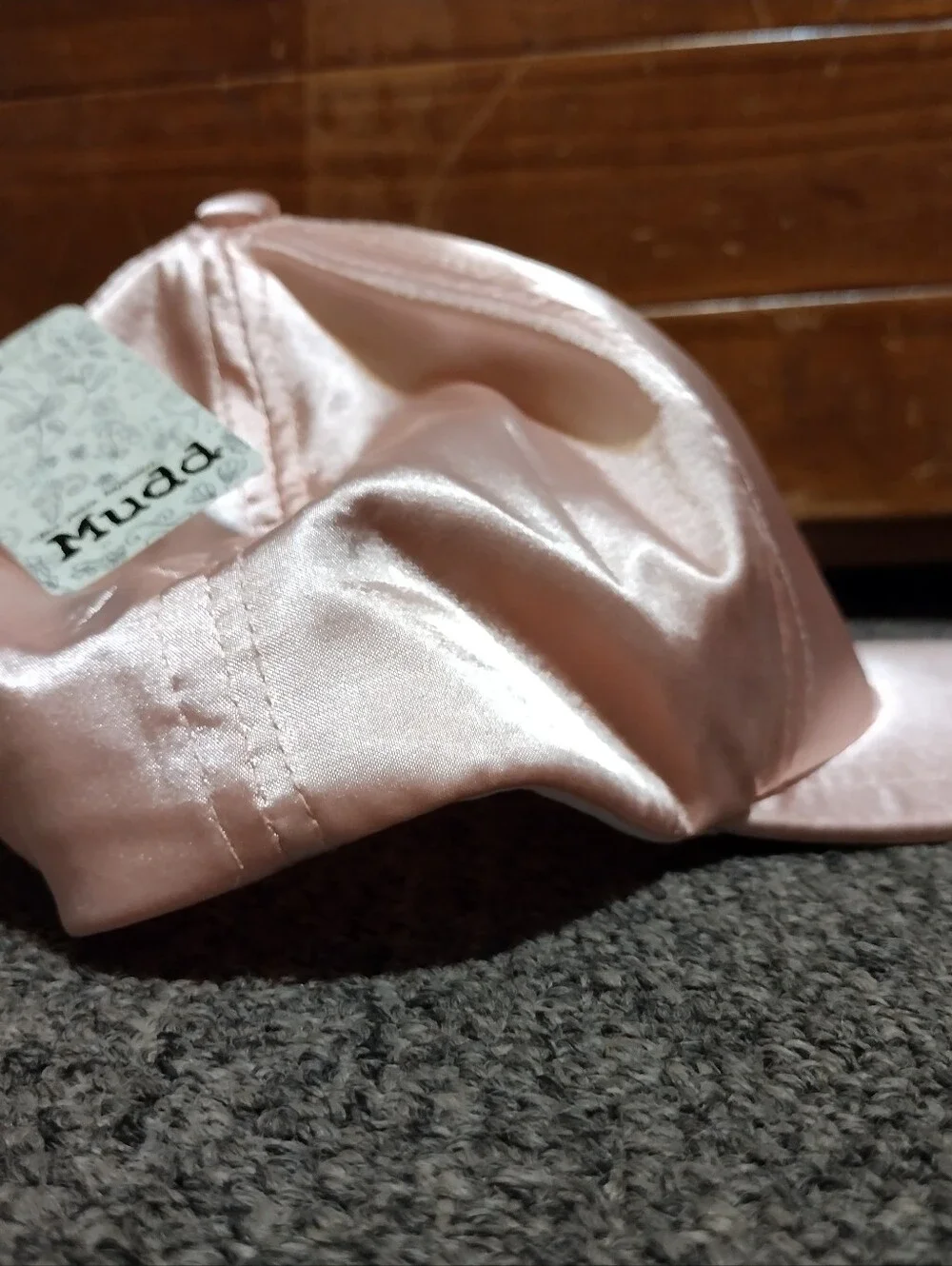 MUDD Women's Satin Pink Baseball Cap